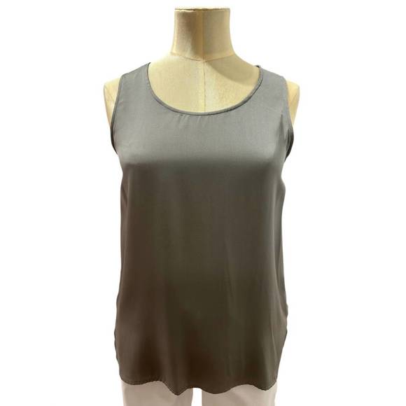 NEW REPEAT CASHMERE silk tank top in light khaki